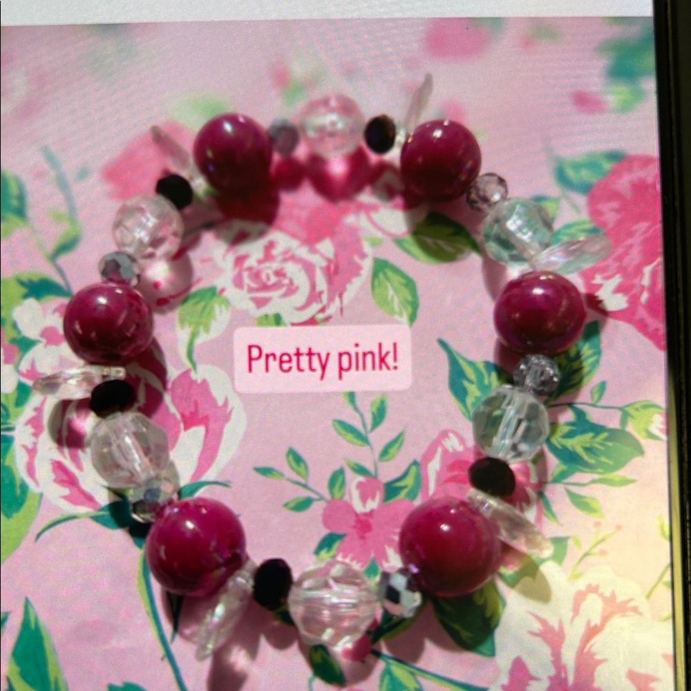 Elegant Pink Beaded Bracelets